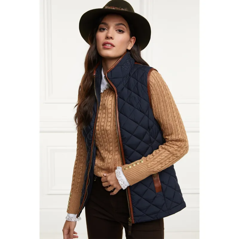 Holland Cooper Country Quilted Gilet - Ink Navy-1